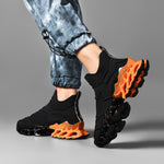 Men's breathable mesh fly-knit sneakers by Yeha Maison, showcasing lightweight, comfortable shoe design with mesh upper and sleek style.