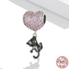 Black cat beaded bracelet kit by Yeha Maison featuring colorful beads and jewelry-making components on a white background.