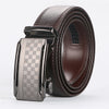 Men's black leather belt with anti-scratch buckle from Yeha Maison, featuring a sleek, durable design perfect for everyday wear.