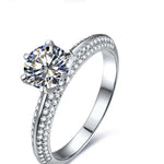 Elegant six-claw diamond statement ring by Yeha Maison featuring full diamond design in luxurious jewelry style.