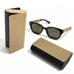 Yeha Maison 2-in-1 dual glasses case with protective compartments for eyeglasses and sunglasses, sleek accessory design