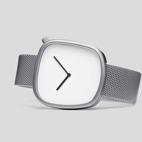 Yeha Maison Milan Mesh Organic-Dial minimalist watch with a sleek mesh band and clean, modern design.