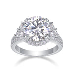 Youth Moissanite wedding rings set by Yeha Maison featuring five S925 silver jewelry pieces with sparkling stones.