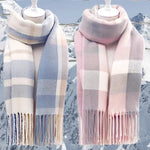 Unisex thick tassel shawl wrap scarf from Yeha Maison, featuring long tassels and a soft, cozy fabric in a large 180x70cm size.