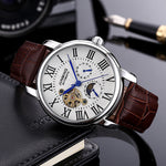 Men's open-heart tourbillon automatic watch by Yeha Maison, featuring a sleek dial and visible movement details.