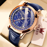 Men's Starry Sky Luminous Automatic Mechanical Watch by Yeha Maison with a detailed dial and luminous hands in a sleek design.