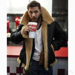 Men's Lamb Hair Zip Jacket by Yeha Maison, stylish jacket with lamb hair accents and front zipper closure, casual outerwear for men.