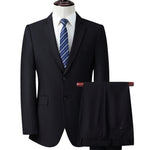 Men's slim fit formal two-piece suit by Yeha Maison, shown in classic dark color with notched lapel and tailored fit.