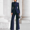 Women's Yeha Maison blazer and straight trousers suit, single-button blazer with matching tailored trousers, stylish professional look.