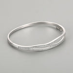 Women's S925 silver double-layer cross diamond bracelet featuring elegant design and sparkling gemstones from Yeha Maison.