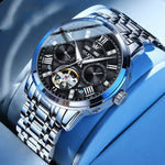Men's Mechanical Business Stainless Steel Watch by Yeha Maison with a sleek silver dial and classic design.