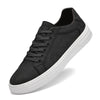 Black embossed leather men's low-top sneaker by Yeha Maison, featuring stylish design and comfortable fit.