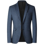 Yeha Maison single-button notch-lapel blazer jacket, tailored fit with classic lapel and sleek design, shown on a neutral background.