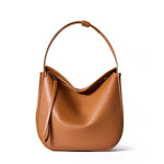 Women's soft cowhide crescent shoulder bag from Yeha Maison with a sleek, stylish design and adjustable shoulder strap.