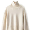 Women's oversized wool pullover sweater with mock-neck from Yeha Maison, shown in soft, cozy fabric and relaxed fit.