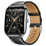 Yeha Maison MT61 AMOLED smart watch for men showing a sleek black watch face with digital display and fitness tracking features.