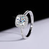 Yeha Maison S925 sterling silver jewelry set featuring moissanite ring, necklace, and earrings with sparkling stones.