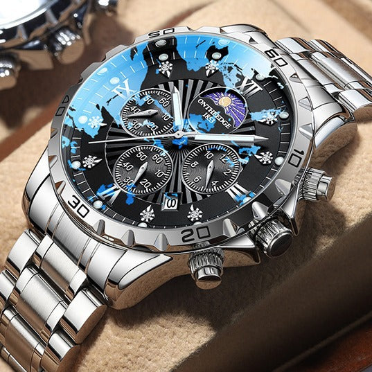 Men's Yeha Maison Tonneau Tourbillon Moon Phase Mechanical Watch with curved case and intricate dial details.