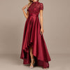 Wine red fishtail maxi dress for women by Yeha Maison, flowing fabric with elegant fit and stylish design.