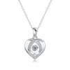 S925 silver moissanite pendant necklace with "With You In My Heart" inscription, 0.5ct brilliance, elegant jewelry by Yeha Maison