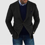 Men's slim linen blazer with notch lapel by Yeha Maison, shown in a tailored fit with light, breathable fabric and classic styling.