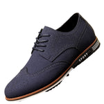 Men's matte low-top brogue shoes by Yeha Maison with classic perforated detailing and sleek leather finish.