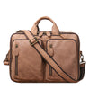 Men's Crazy Horse leather convertible briefcase backpack by Yeha Maison with sturdy straps and sleek design.