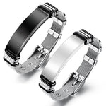 Adjustable titanium steel bracelet from Yeha Maison, featuring sleek jewelry design with a polished finish and modern style.