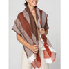Women's white large grid scarf shawl by Yeha Maison, 59x59 inches, showcasing a cozy, stylish fabric with a bold grid pattern.